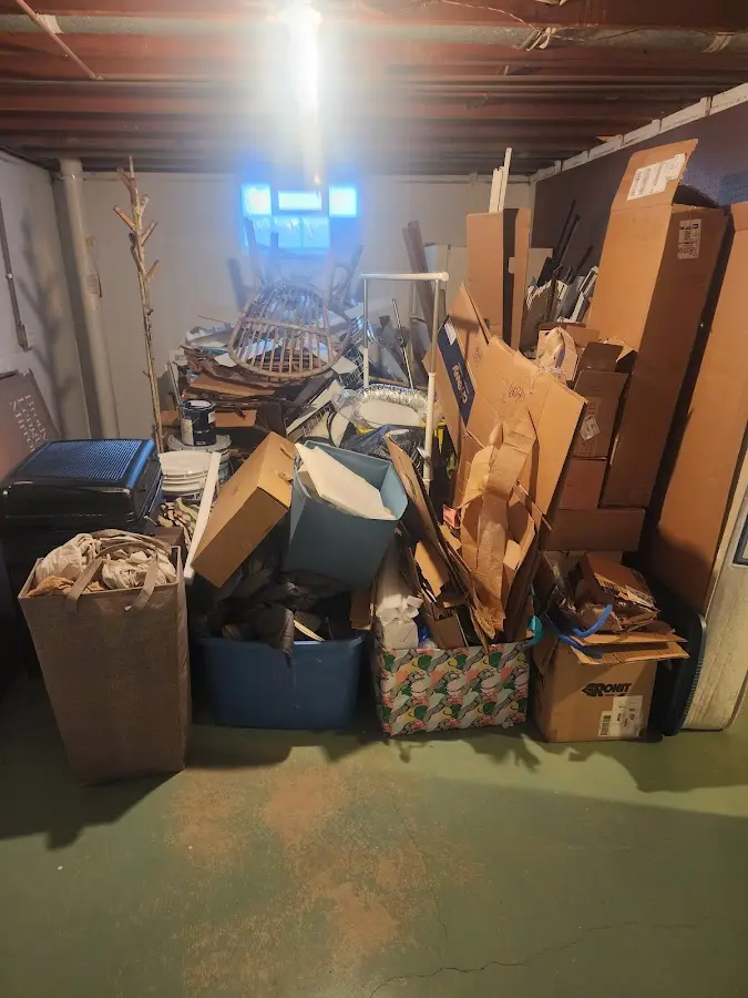 Roll-off dumpster container at job site for Construction Dumpster Rental in Clyde